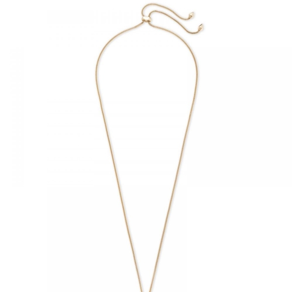 NEW Kendra Scott Inez Gold Long Pendant Necklace In Sage Mica - Picture 8 of 9